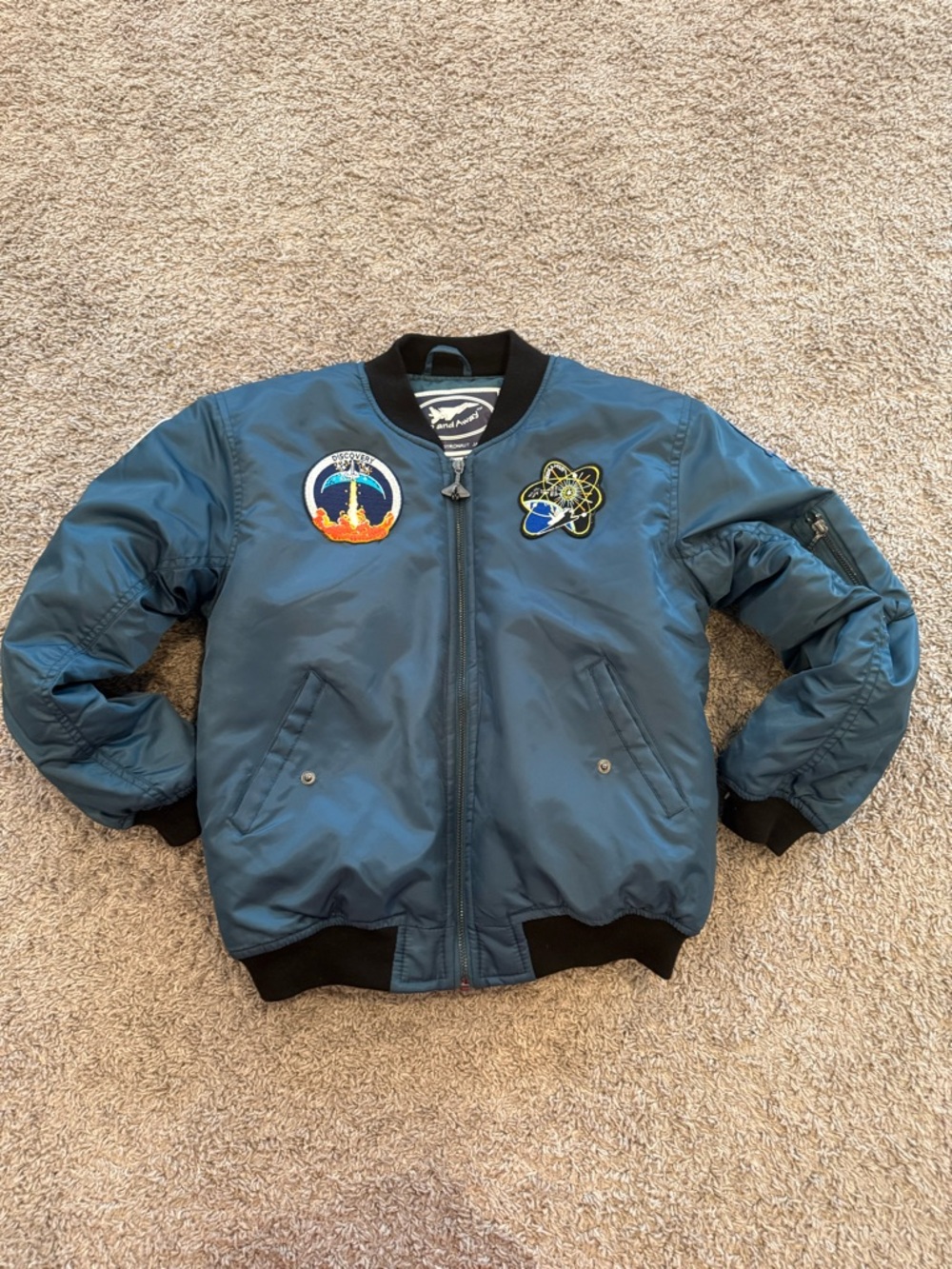 NWOT Up and Away Youth NASA Flight Bomber Jacket Sz Medium (10)